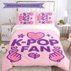 KPOP 3pcs Bedding Set Duvet Cover Closure Includes 1 Duvet Cover & 2 Pillowcases for All Seasons Bedroom Home Dorm Decor