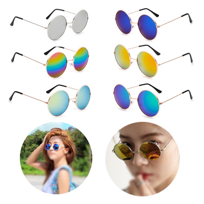 reflective circle sunglasses
