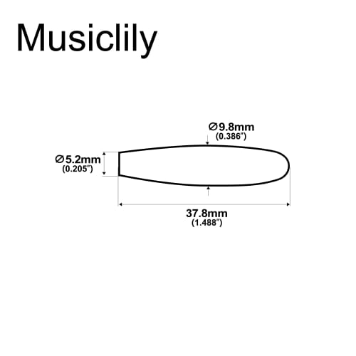 Musiclily Pro Inch-Tone Plastic Strat Tremolo Arm Caps for USA/Mexican Strat-Style Guitars, Aged White (Pack of 2)