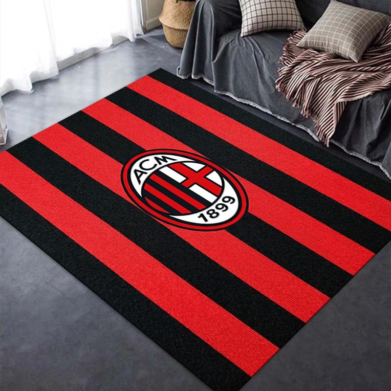 Tappeto AC Milan per Soggiorno Camera da Letto Casa Decorazione Divano, Tappetino Antiscivolo per Giochi Bambini