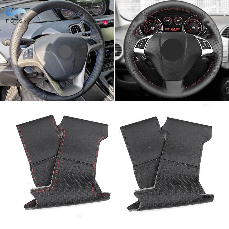 

Для Fiat Bravo Doblo Grande Punto Linea Qubo Opel Combo ручная оплетка автомобильный чехол на руль защита перфорированная кожа