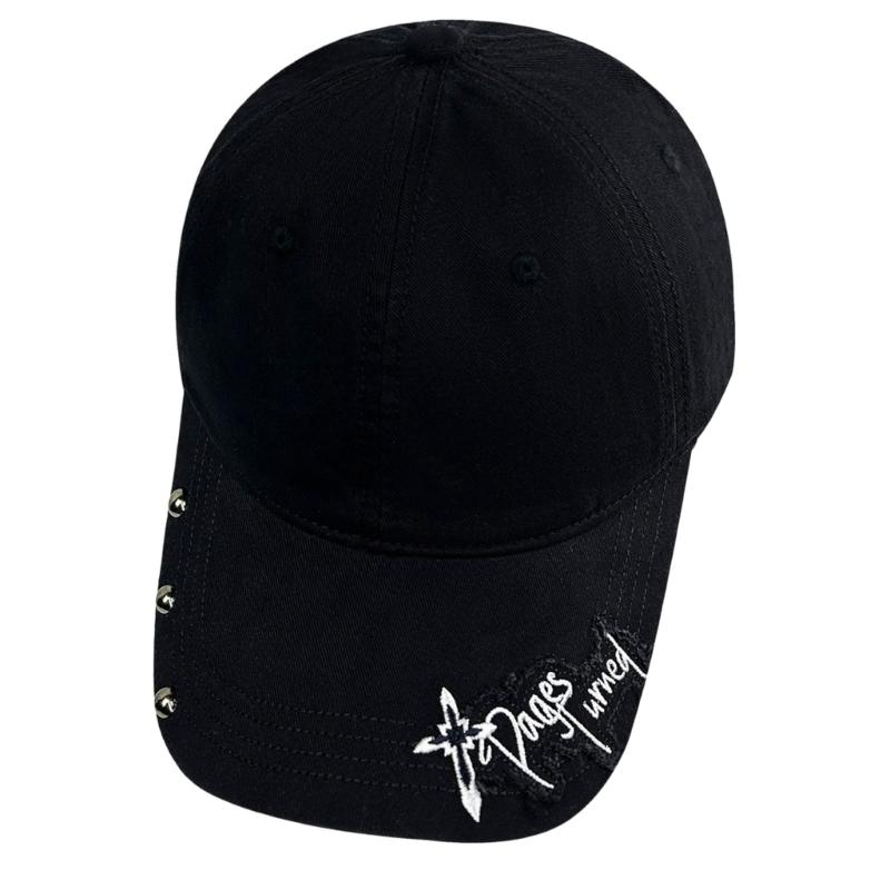 

Stylish Embroidery Pattern Baseball Hat Unisex Design Soft Cotton Sun Hat for Adult Teens Daily Outfit Sport Activity чорний