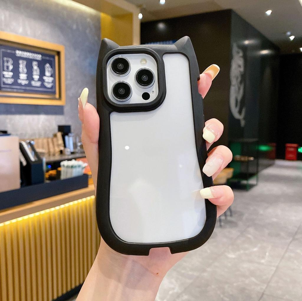 Módní kreslené kočičí uši Vhodné pro IPhone17promax Apple 14 Pouzdro na mobilní telefon 16 Měkké pouzdro Více modelů