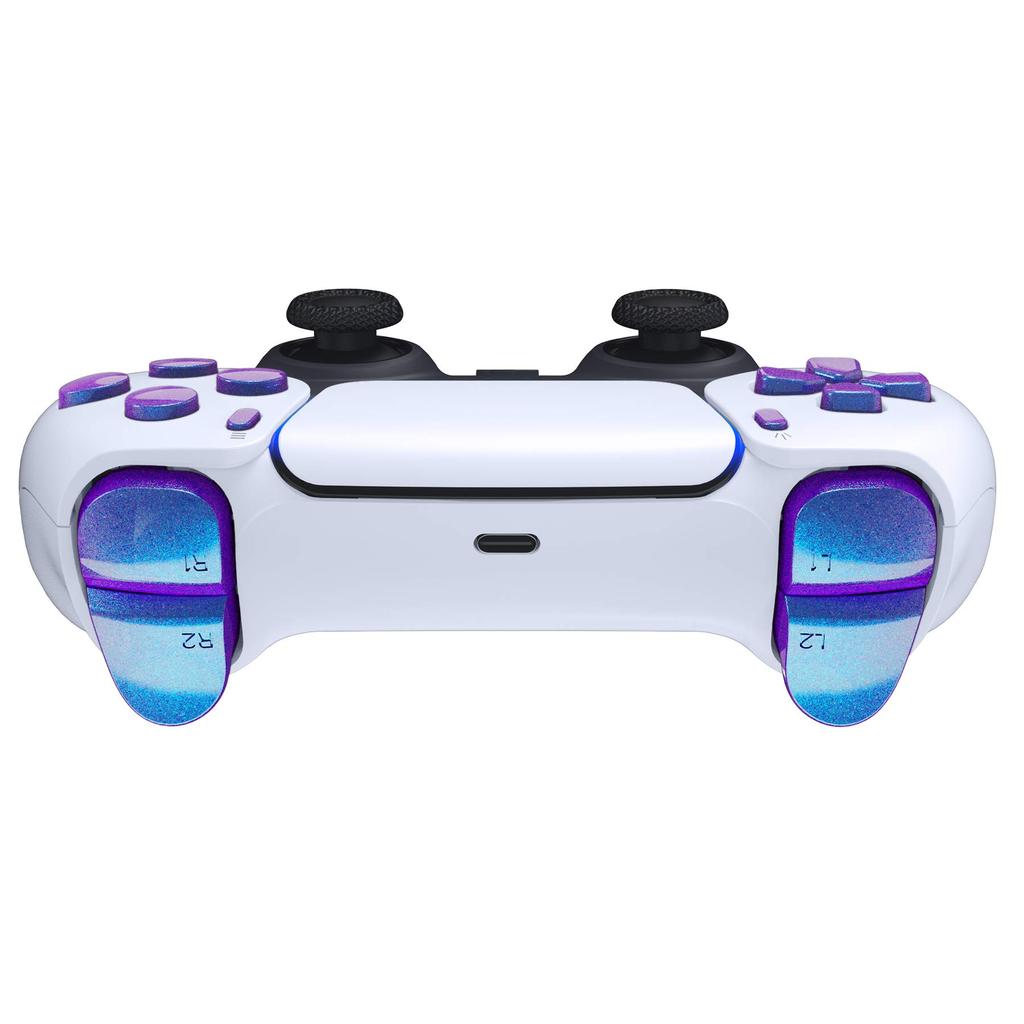 EXtremeRate Kompatybilny z kontrolerem PS5 Zamiennik R1L1R2L2 Opcja udostępniania wyzwalacza Przycisk twarzowy Cameron Kompatybilny z kontrolerem PlayStation 5 Pełna