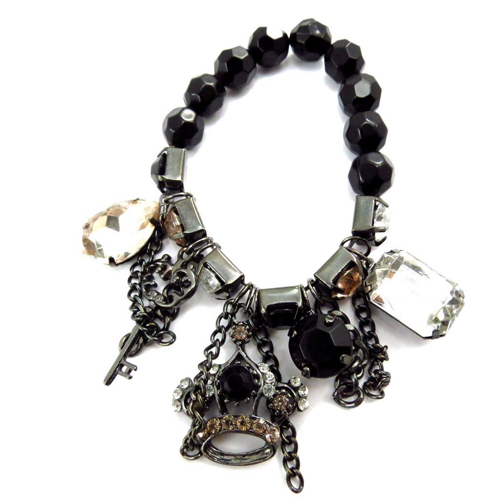 Les Trésors De Lily [J6923] - Bracelet Créateur 'Scarlett' noir