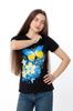 Women’s Patriotic T-Shirt – Butterfly & Flowers In Ukrainian Flag Colors, Summer, 8188-001-33-Y-3 HC