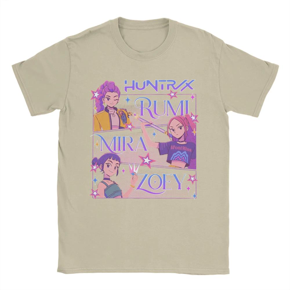 New Hot Sale Men Women Printed Kpop Demon Hunters Huntrix Girls Tees Cotton Fashion T Shirts Cotton T-shirts Clothing