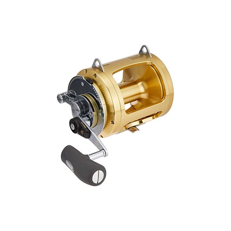 Shimano Tiagra 80WA (Right-Hand) Baitcasting Reel, Double-Axis, for Trolling Fishing with Yellowtail, Amberjack, and Tuna, Boat-Hand-Winded