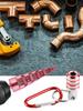 6 In 1 Swage HVAC Tool with Drill Bit Holder & Carabiner Reaming Step Drill Multi-Functional for 1/4 3/8 1/2 5/8 3/4 7/8 Tube