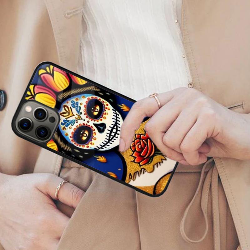 Mexican Skull Girl Tattooed Art Magnetic Phone Case For APPLE iPhone 17 Air 16 14 13 12 Pro Max 15 Plus Wireless MagSafe Cover