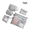 6pcs Set Square Mesh Storage Pouch Nylon Mini Zipper Coin Purse Charging Cables Storage  Home Use