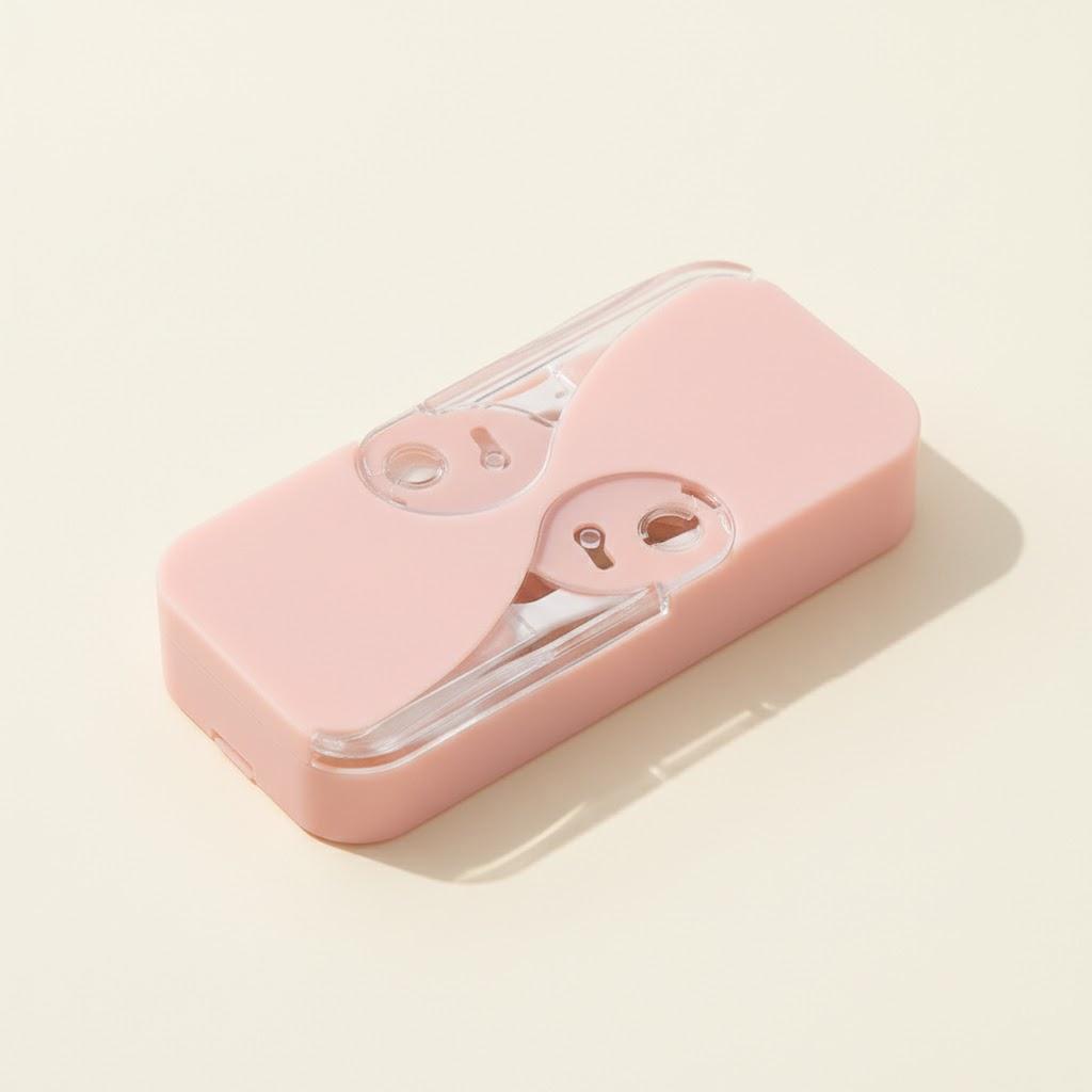 

Portable Dental Floss Box Mini Dispenser Storage Container Pop-up Dental Floss Bar Organizer for Oral Care Cleaning рожевий
