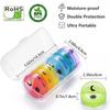 Portable Vitamin Pill Box Case Organizer Tablet for 7 Days 2 Times 14 Grids Travel with Large Compartment for Medicine Fish Oils