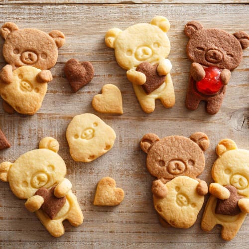 Kai KAI cookie cutter Rilakkuma stamp allows you to create facial expressions Cuddle cookie cutter Made in Japan DN0200