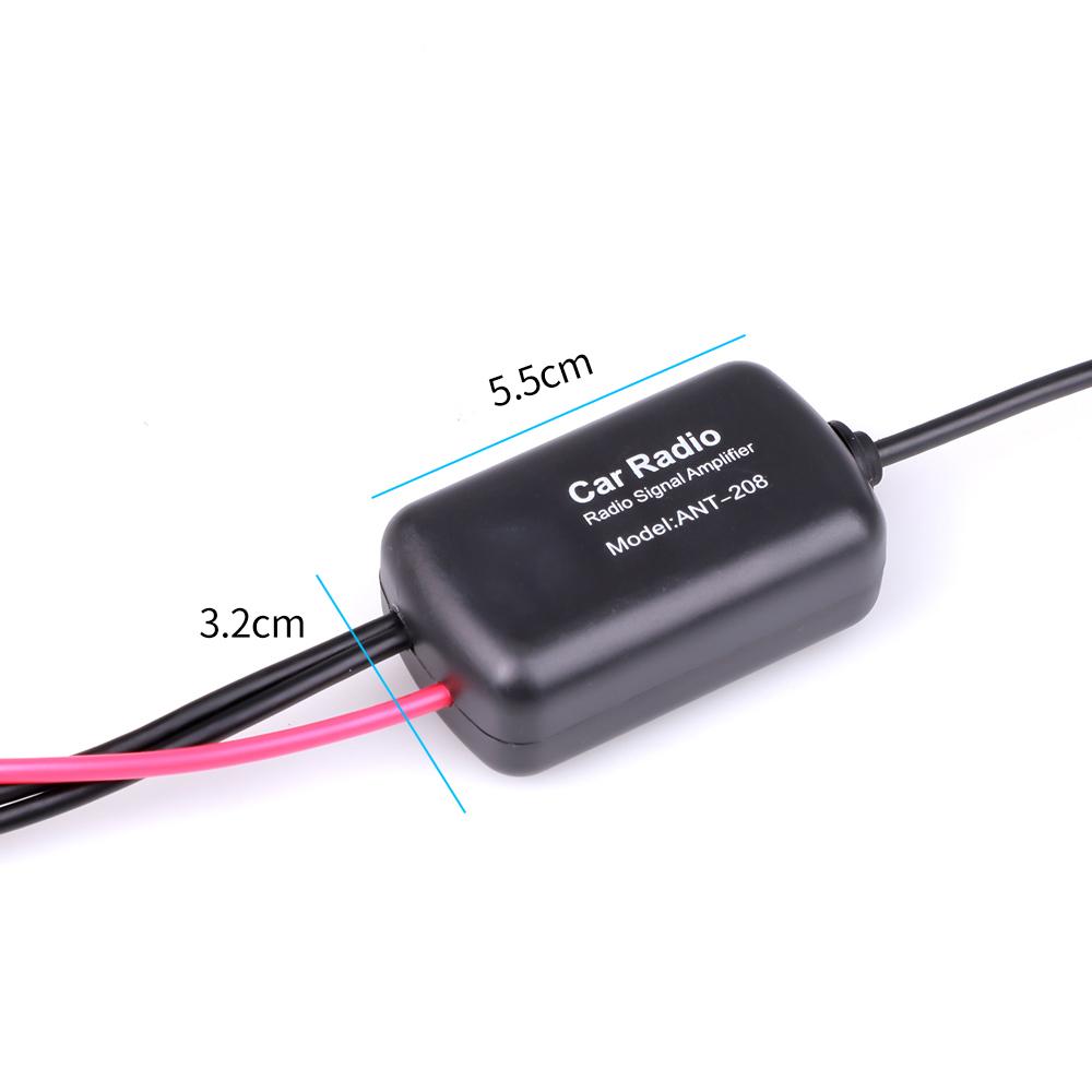 12 V Araba Radyo Anteni Amplifikatör DAB + FM Araba Radyo Anti-parazit Amp Sinyal Güçlendirici Otomatik Tekne için