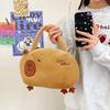 Large Capacity Capybara Plush Shoulder Bag Plush Capybara Cartoon Crossbody Bag  Kids Birthday Gift