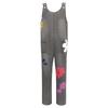 Mono rasgado con bordado Floral para mujer, peto vaquero sin mangas a la moda de verano para mujer