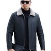 Genuine Leather Down Jacket Men's Short Slim Fit Lambswool Lapel Sheepskin Jacket Winter Leather Jacket Trendy
