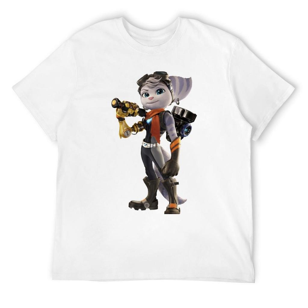 Rivet - Ratchet & Clank T-Shirt Luxury T-shirt Kawaii Clothes Shirts Graphic Tees Cotton Graphic Tees Mens T Shirts Top Quality