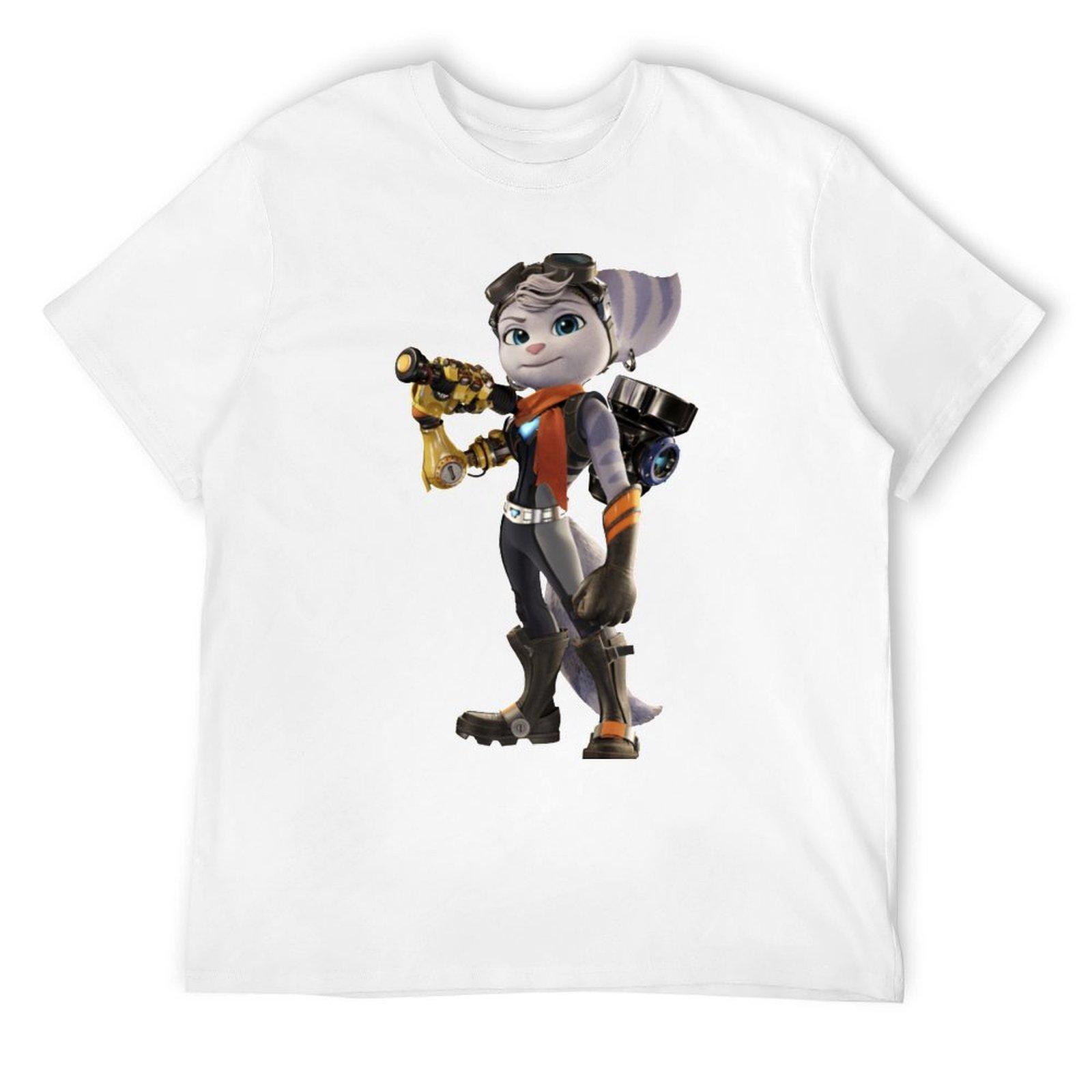 

Ривет - Ratchet & Clank Футболка роскошная футболка кавайная одежда футболки футболки с принтом хлопковые футболки с принтом мужские футболки высшее качество S