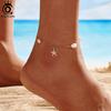 ORSA JEWELS Natural Freshwater Pearl and Starfish 925 Silver Chain Ankelt for Women Summer Holiday Anklets Jewelry SA74