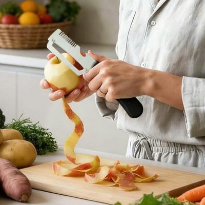 Vegetable Peeler with Plastic Handle Stainless Steel Fruit Potato Peeler 3-in-1