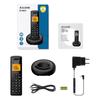 Alcatel Téléphone DECT sans fil E160 Duo noir avec blocage des appels indésirables, grand écran rétroéclairé en orange, facile à