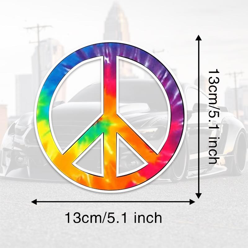 

DS06#13x13см Яркая наклейка с изображением радужного знака мира - идеально подходит для украшения автомобиля, ноутбука и окна 13x13cm
