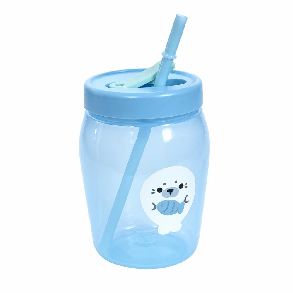 550ML Water Cup Seal Print Water Bottle Large Capacity Tumbler 1