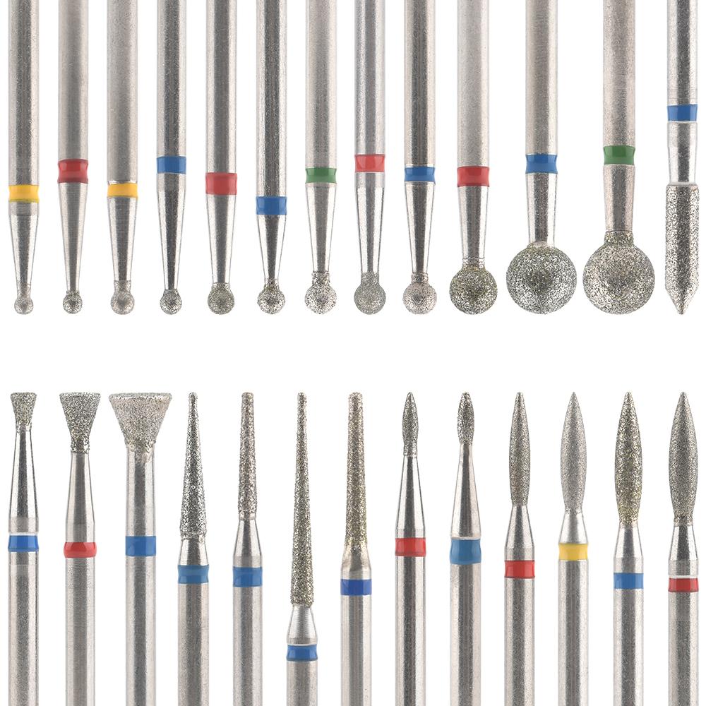 10 pezzi/s Punte per Fresa per Unghie Diamantate Fresa Pulisci Cuticole per Manicure Pedicure Frese Elettriche Punte Accessorio per Unghie