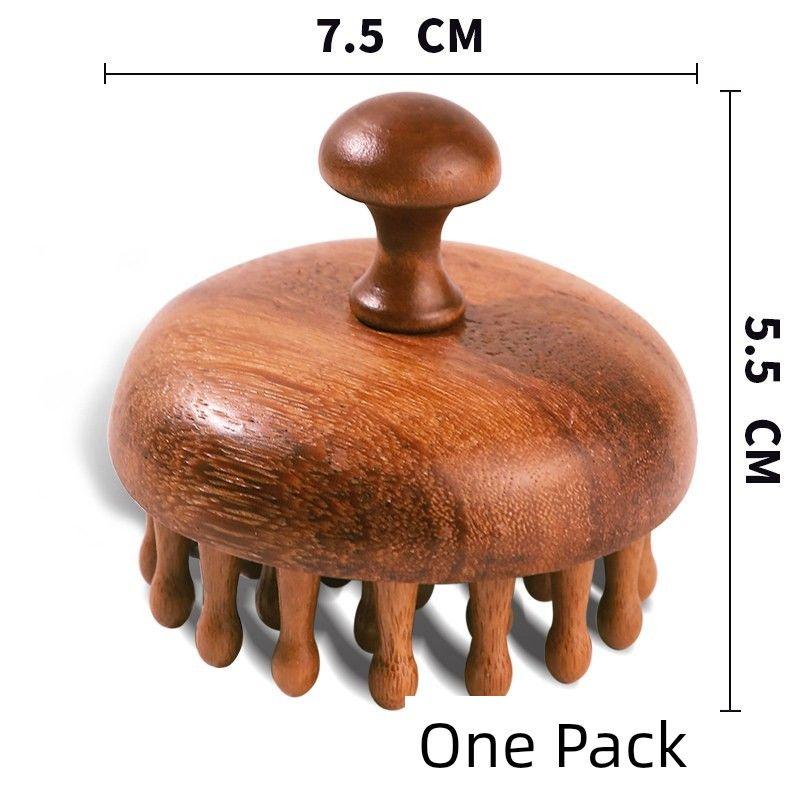 

Sandalwood Round Massage Comb for Head and Scalp, a Good Tool for Unclogging Hair Follicles, Smoothing and Health-Preserving Comb 1 Disc Meridian Comb