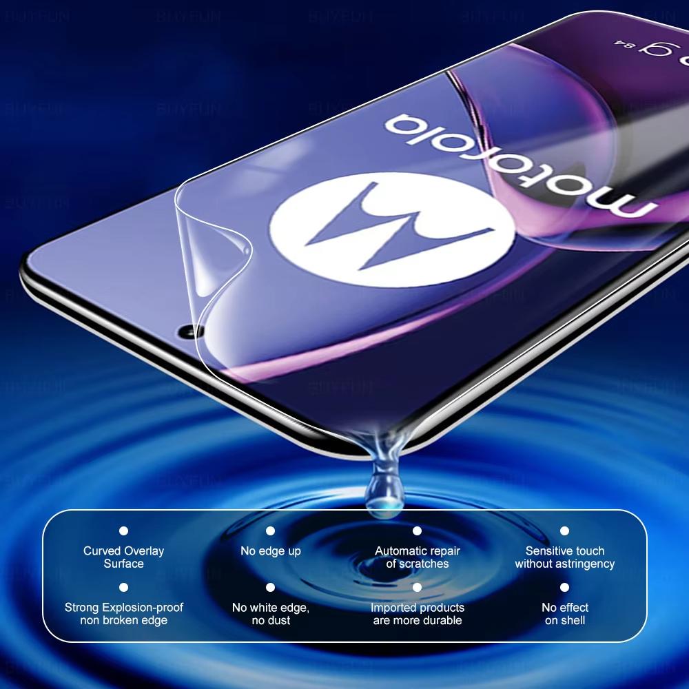 4 Stück Hydrogel-Folie für Motorola G85 G84 G14 G72 G82 G45 G55 G35 G75 Moto Edge 40 50 30 Neo Pro Edge 60 Fusion Displayschutz