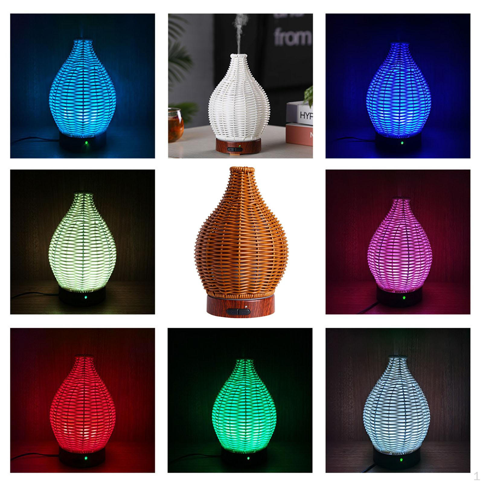 

100 мл портативний настільний ротанговий зволожувач-дифузор для вітальні, спальні, гуртожитку коричневий