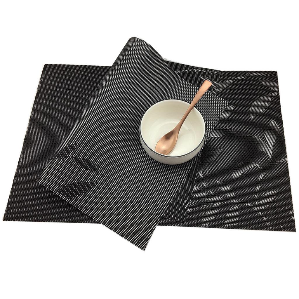 Set of 6 PVC Decorative Vinyl Placemats for Dining Table Runner Linens Place Mat In Kitchen Cup Beer Mat Coaster Pad New Year