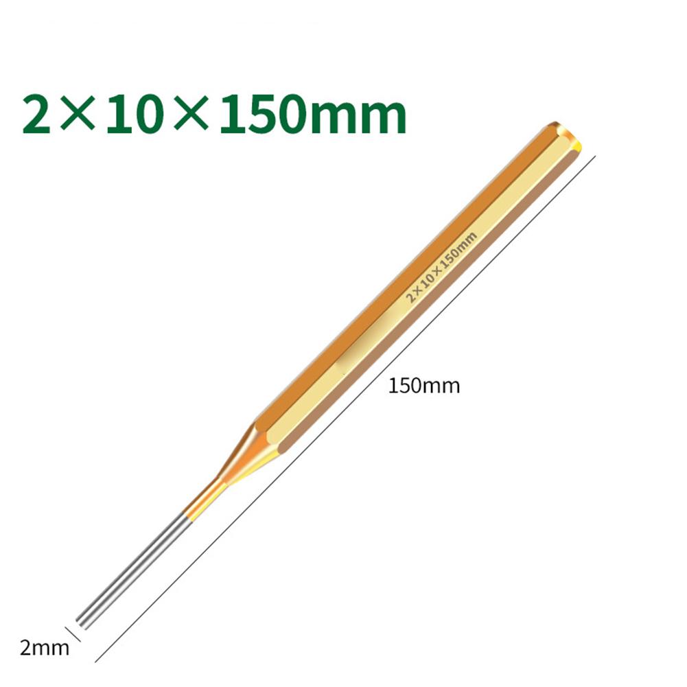 

1pcs 2/3/4/5/6/8/10mm Brass Punch 150mm Roll Pin Punch Tools Remover Heavy Duty Chisel Cone Punch For Machinery Maintenance Dimensions4