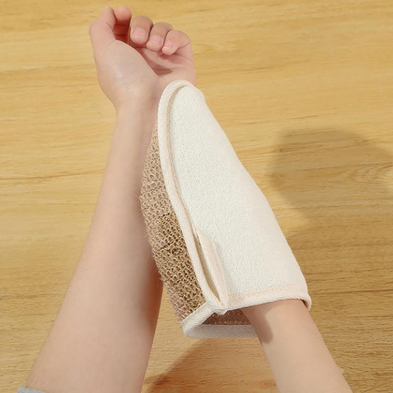 Weicher Natürlicher Sisalhandschuh Doppelseitiger Körperpeelingschwamm Duschkörper-Peelinghandschuh Für Dusche Spa Hautreinigung Badehandschuhe