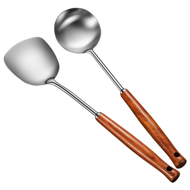Wutuo 316 Stainless Steel Rosewood Handle Wok Spatula