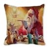 New Year Merry Christmas Santa Claus Print Pattern Cushion Cover for Home Decoration Square Pillow Cover 45x45cm