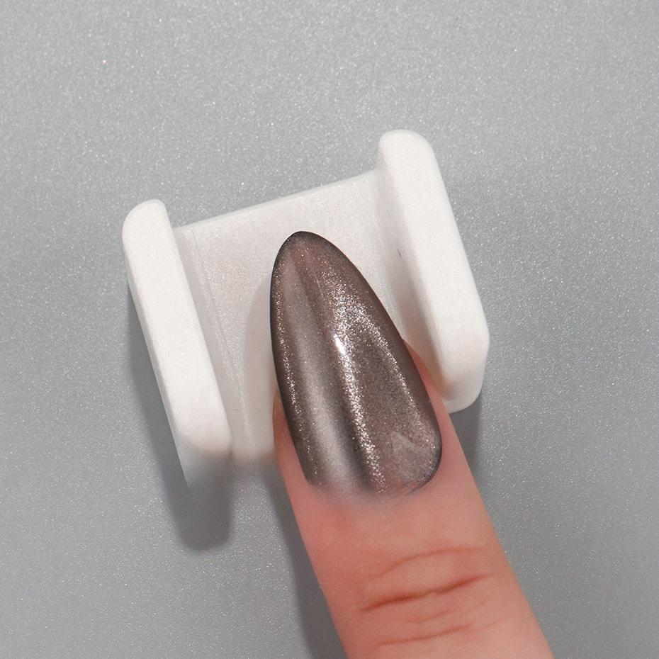 1ks Multifunkční odměrka s magnetem z korálků 5D Kočičí oko Široký paprsek Magnetický nástroj na nehtové umění