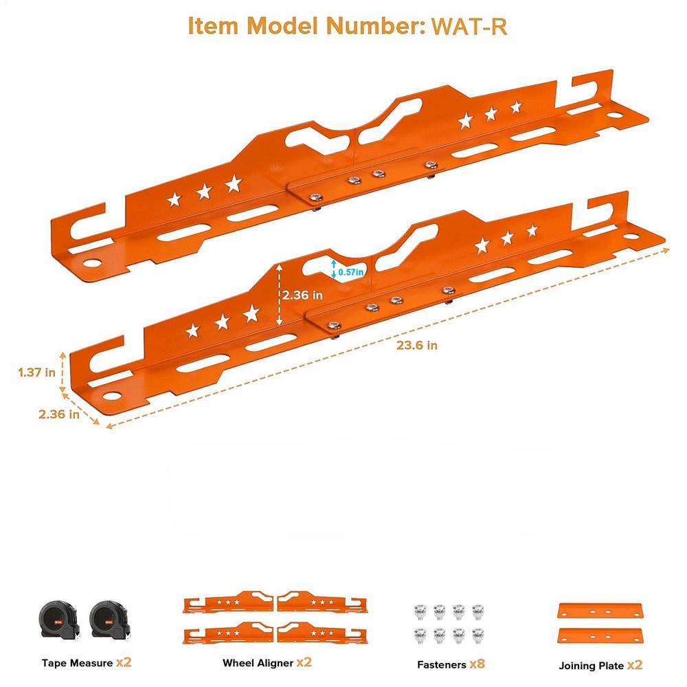 Car Alignment Tool Kit Toe Plates Wheel Alignment Tool Accurate Alloy Steel Heavy Duty Plates for Car Autos Vehicle Home Use оранжевый
