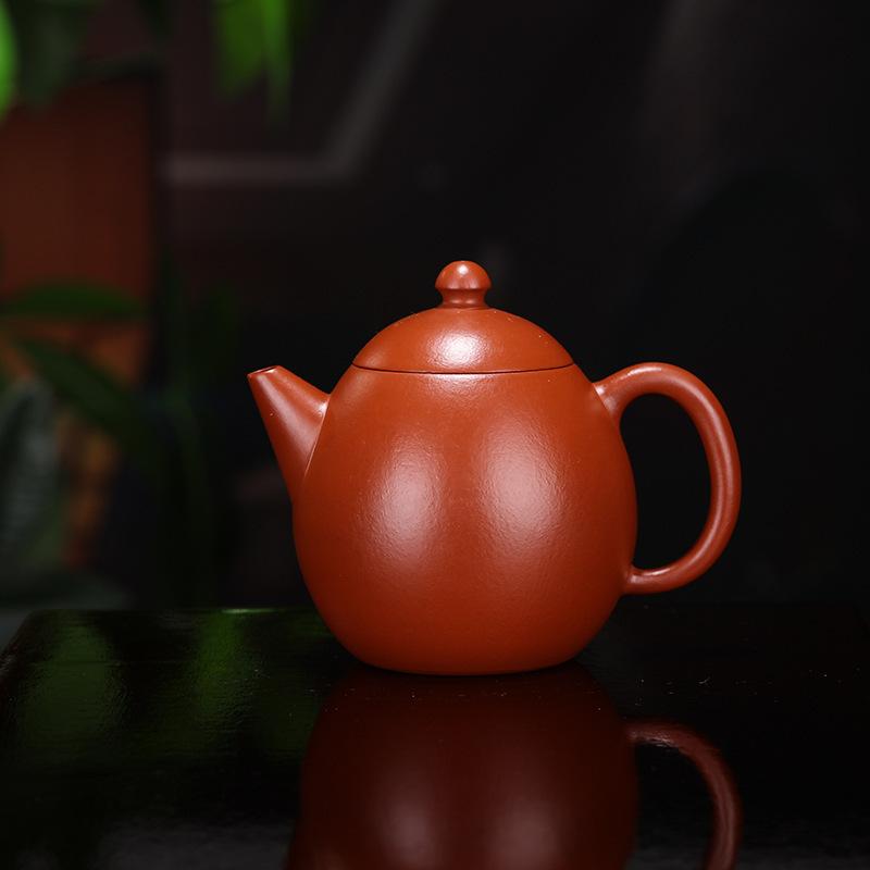 

220 мл изысканный чайник из фиолетовой глины Исин, ручной работы, горшок из яйца дракона, чайник из сырой руды Чжу, китайский чайный сервиз Цзыша, принадлежности для чая
