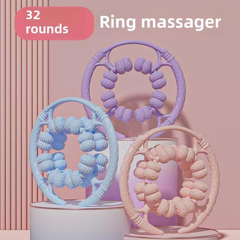 32-Roller Leg Massage Device – Ergonomic Thigh Compression Tool for Muscle Relaxation & Circulation Enhancement