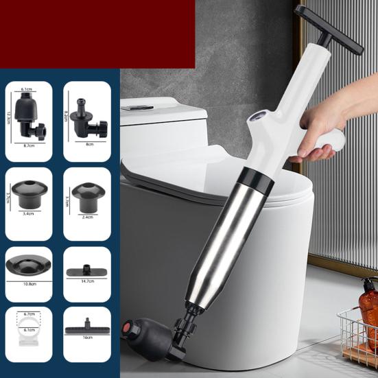 Toilet Unclogger Heavy Duty Vacuum Seal Plunger with 120-Degree Tilt Head Bathroom Clog Remover Clog Remover Tool
