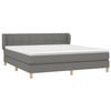 Maison Exclusive - Sommier à lattes de lit avec matelas Gris foncé 160x200cm Tissu