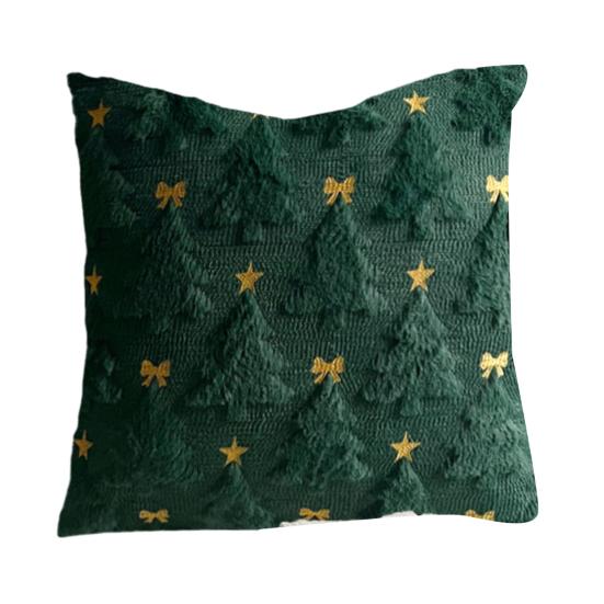Christmas Plush Pillow Cover 18x18 Inch Decorative Throw Pillow Cover Winter Pillow