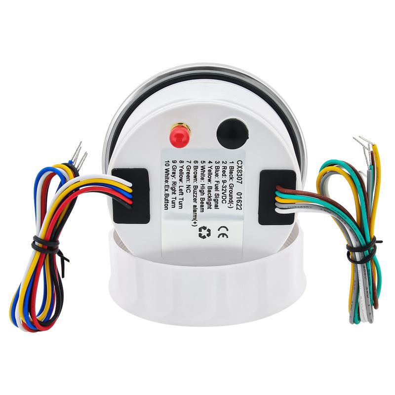 3 IN 1 Multi-Meter 85mm GPS Speedometer+Fuel Level Gauge+Voltmeter with High Beam Turn Light 120KMH,120MPH for Car Boat Yacht