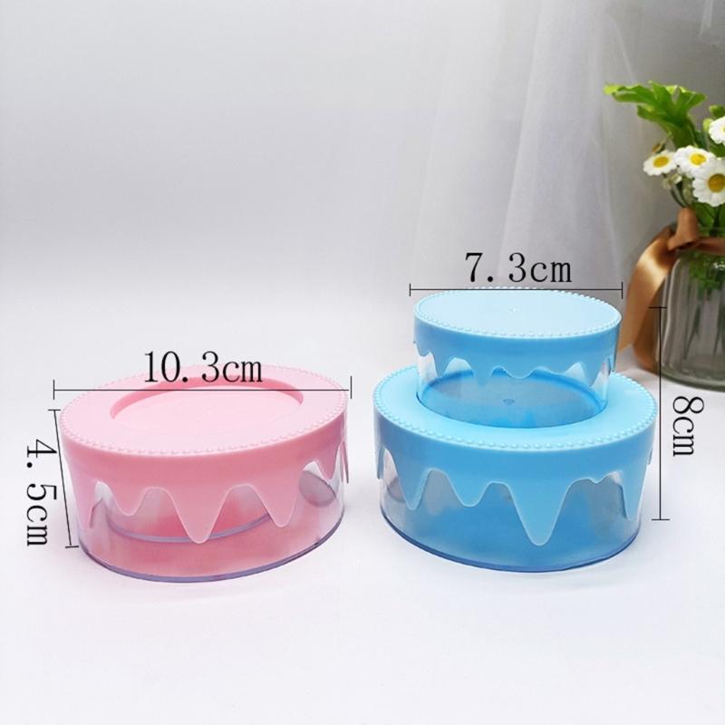 Cute Sundry Organizer Plastic Boxes Sweet Cream Cake Storage Box Plastic DIY Crafts Box Perfect for DIY Enthusiasts