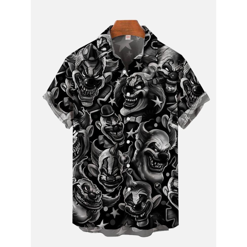 

Чоловіча сорочка з 3D принтом полум я Гавайська повсякденна сорочка з коротким рукавом Модна пляжна відпускна сорочка з лацканами Чоловіча літня сорочка на ґудзиках XXXL
