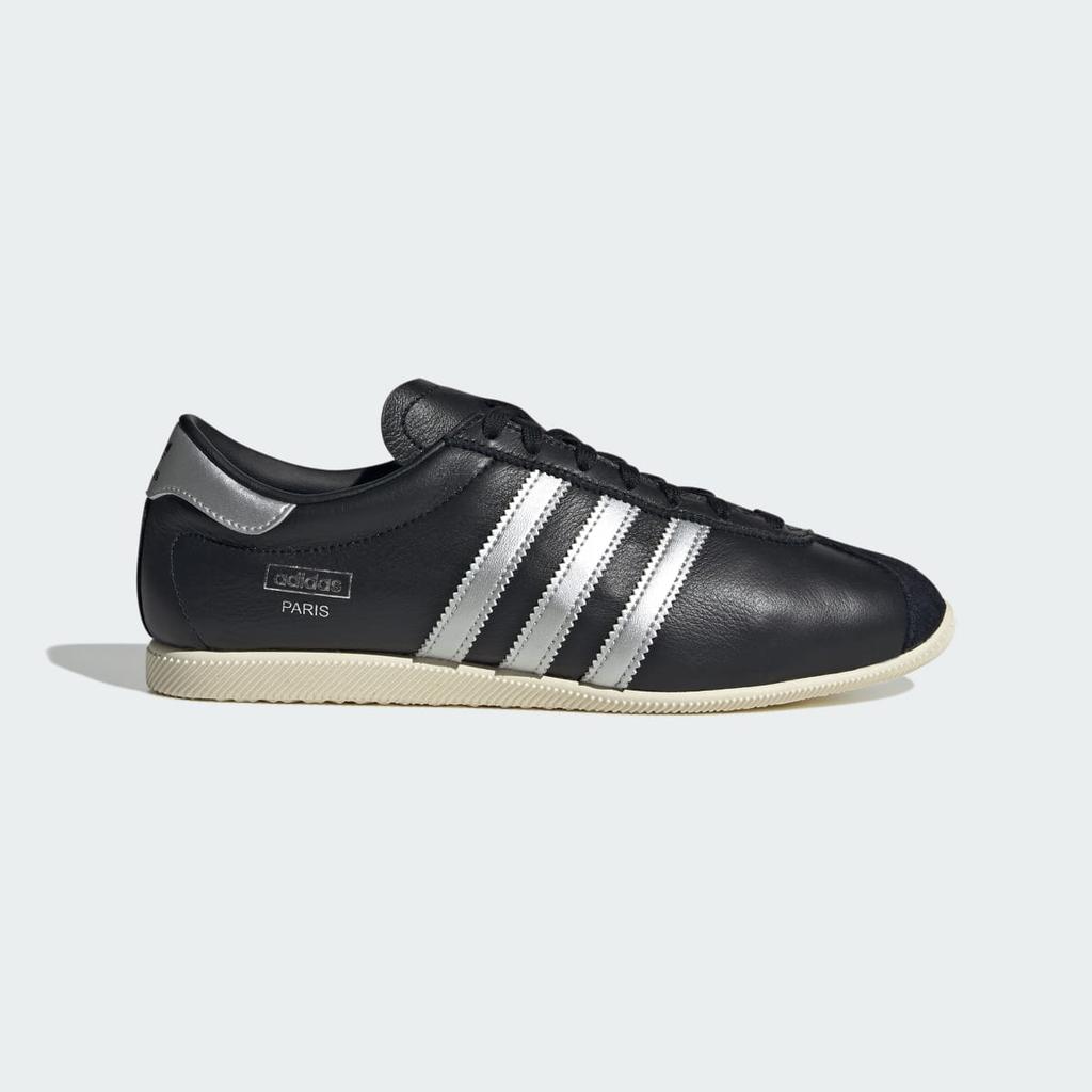 adidas PARIS IH9227 Unisex Originals Sneakers Core Black / Silver Metallic / Cream White