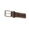 Daks Bison Belt Dark Brown Checkline Cowhide Belt Dbbe6f722bk
